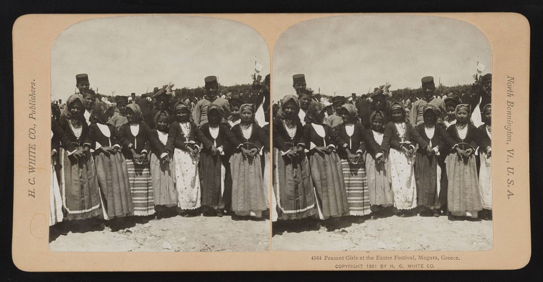 Peasant girls at the Easter festival, Magara, Greece